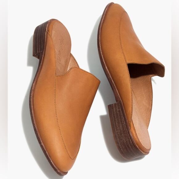 Madewell Shoes - Madewell The Frances Tan Brown Leather Slip On Loafers Flats Size 11